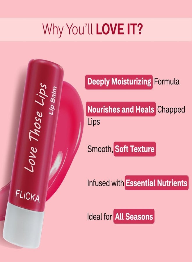 FLiCKA Love Those Lips Lip Balm 01 Peach - Hydrating, Moisturizing & Nourishing Lip Care - Best Lip Balm for Soft, Smooth & Healthy Lips - Natural & Vegan Formula - Image 4