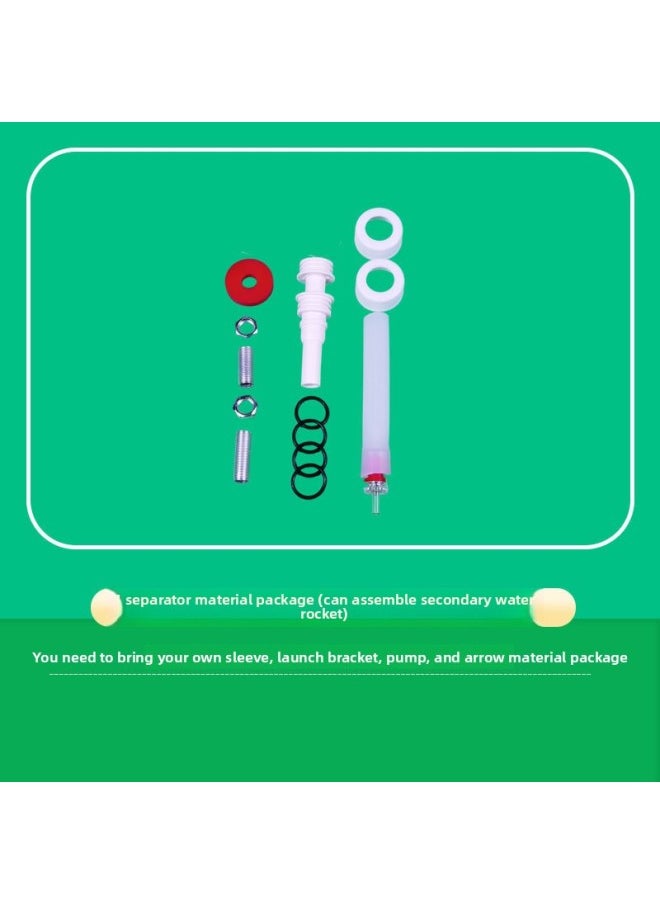Generic - (Purchase Price) Water Rocket With Parachute Complete Set Of Manufacturing Materials Package Scientific Experiment Including Two-Stage Water Rocket-Color:Secondary Rocket [one Separator] - Image 1