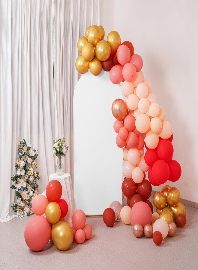 Peomeise 6.6FT Wedding Arch Cover，White Arch Backdrop Cover Stretchy Spandex Backdrop Stand Covers for Birthday Party Ceremony Banquet Decor(79.2" L x 39.6" W) - Image 4