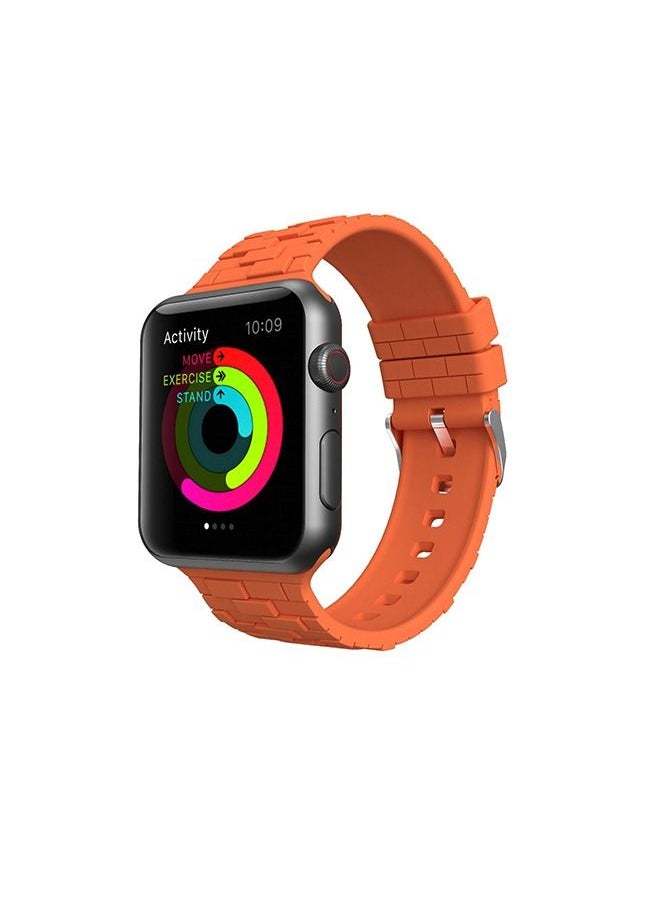 X-level - Sport Bands Compatible with Apple Watch Band 38mm 40mm 41mm Soft Silicone Waterproof Strap Wristbands Compatible with iWatch Apple Watch Series Ultra 8 7 6 5 4 3 2 1 SE Women Men Orange - Image 1