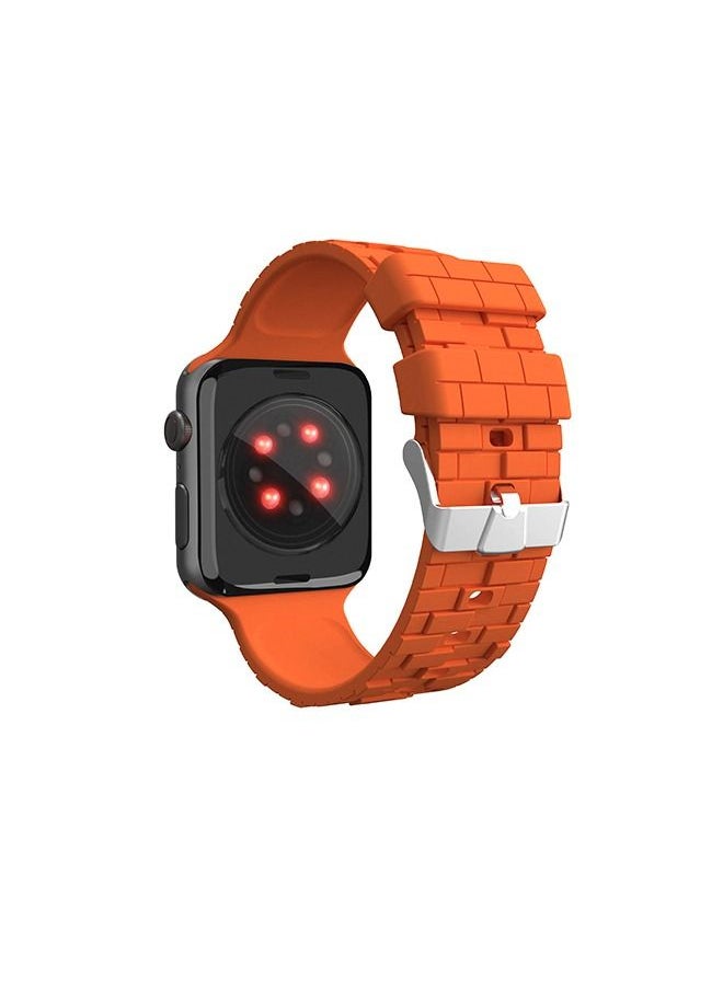 X-level - Sport Bands Compatible with Apple Watch Band 38mm 40mm 41mm Soft Silicone Waterproof Strap Wristbands Compatible with iWatch Apple Watch Series Ultra 8 7 6 5 4 3 2 1 SE Women Men Orange - Image 1