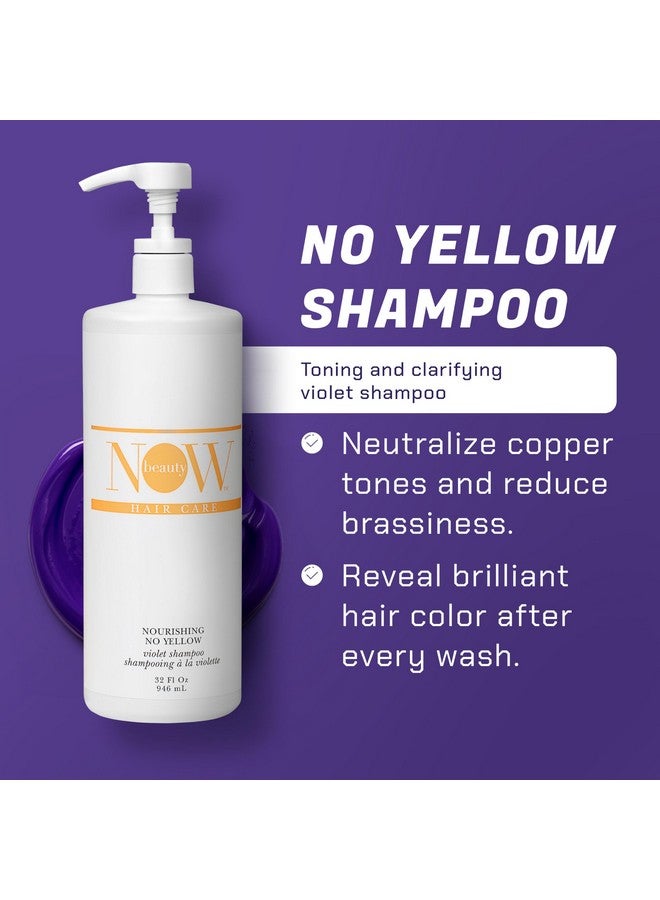 ناو بيوتي شامبو ناو بيوتي المغذي للشعر الأشقر المصبوغ - شامبو بنفسجي - يزيل اللون النحاسي - يرطب - نباتي - آمن على الشعر المصبوغ - خالٍ من البارابين والكبريتات - للرجال والنساء - 32 أونصة - Image 2