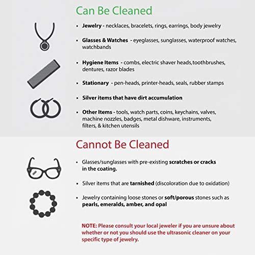 Magnasonic Professional Ultrasonic Jewelry Cleaner Machine for Cleaning Eyeglasses, Watches, Rings, Necklaces, Coins, Razors, Combs, Tools, Parts, Instruments (CD2800) - Image 2