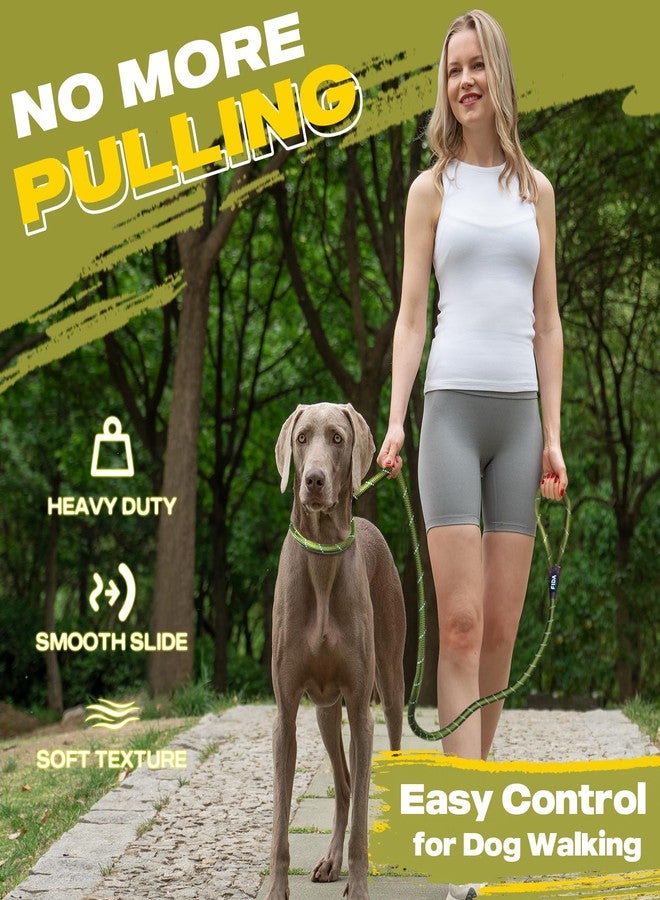 Fida Slip Leads for Dogs, 4 FT x 1/2" Dog Leash Heavy Duty Comfortable Strong Rope Lead for Large, Medium Dogs, No Pull Pet Training Leash with Highly Reflective,Green - Image 2