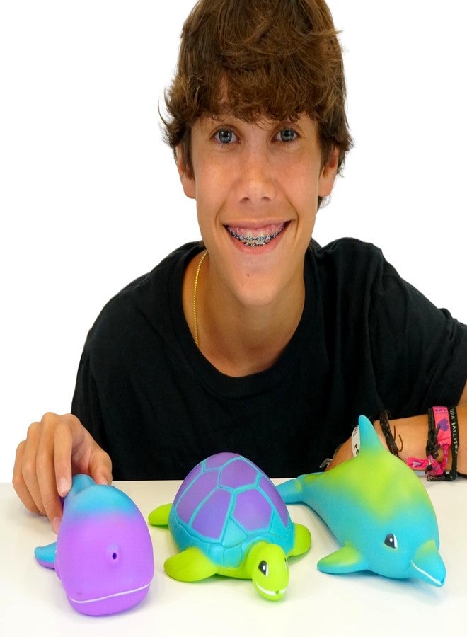JA-RU Cute Sea Animal Bath Toys - Water Squirter for Kids (3 Water Squirters Assorted) Turtle, Dolphin, & Whale Water Toys, Pool Party Favors, Classroom Prizes. 4012-3s - Image 5