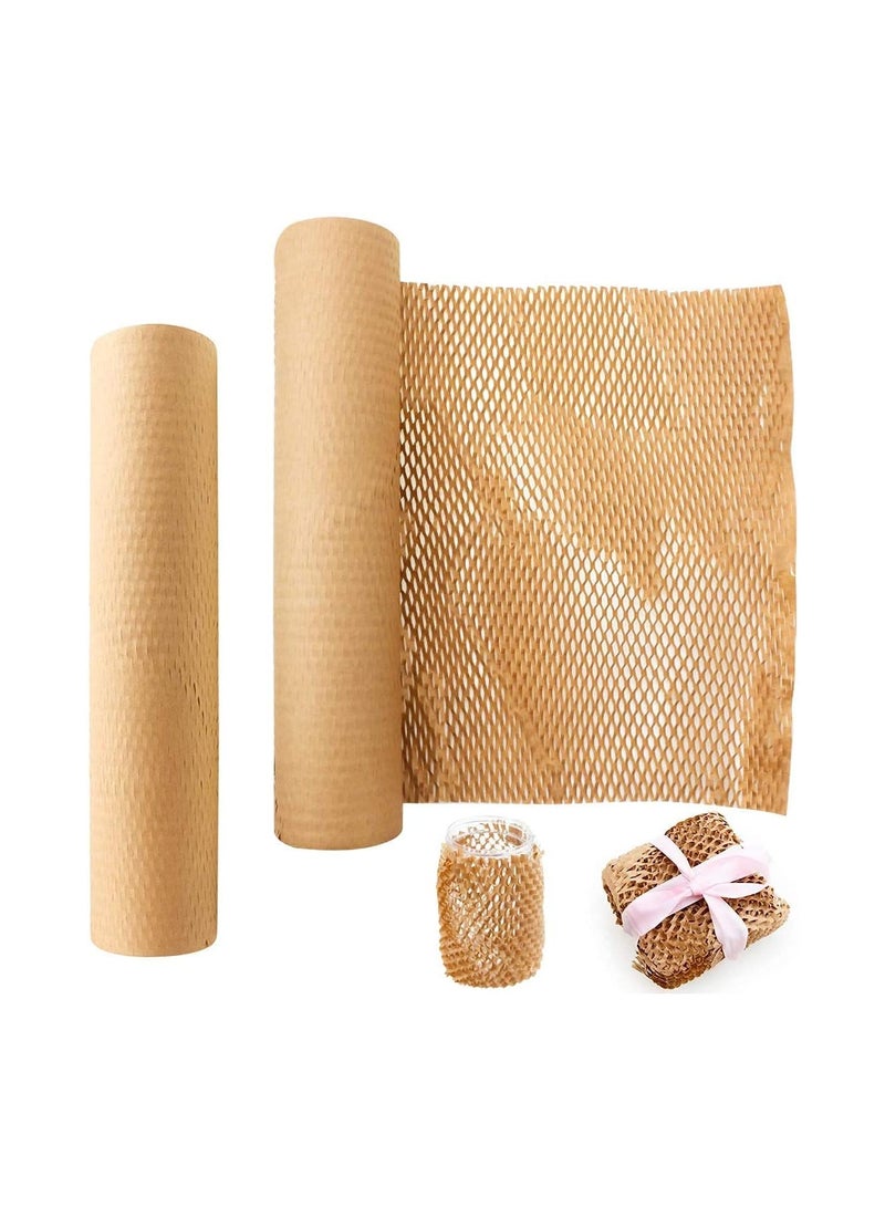 Dubkart Honeycomb Cushioning Paper Kraft Wrap Paper Eco Friendly Packaging Paper Shipping Paper 15inches x 50meters - Image 1