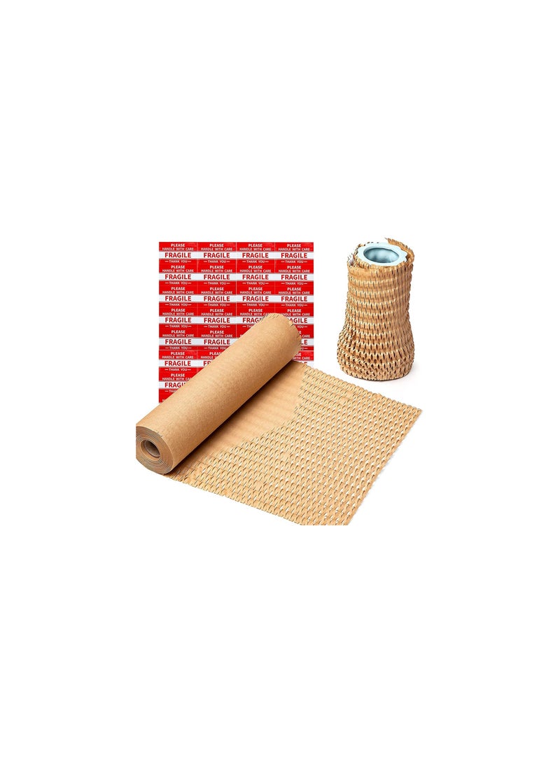 Dubkart Honeycomb Cushioning Paper Kraft Wrap Paper Eco Friendly Packaging Paper Shipping Paper 15inches x 50meters - Image 5