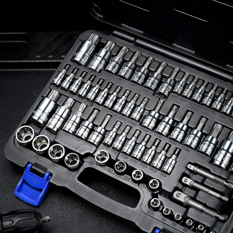 EPAuto Torx Bit Socket Set, Star Socket T8-T60, Cr-V, 13 Pieces - Image 2