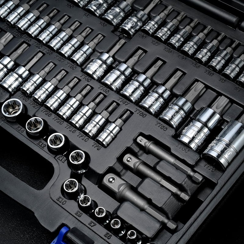 EPAuto Torx Bit Socket Set, Star Socket T8-T60, Cr-V, 13 Pieces - Image 3