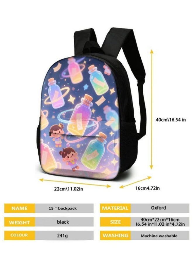 Bright Li Fire Unlock the new fashion of childish fun! Three-piece set of bags, cartoon elements for children and teenagers (students, children, friends' outings, mountain climbing, schooling, etc. can be used) - 32 - Image 5