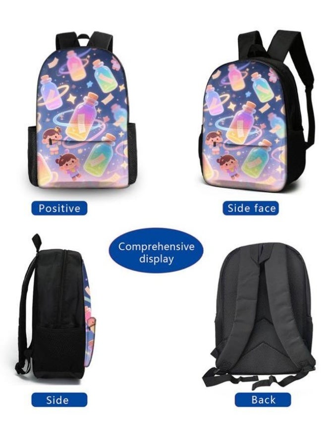 Bright Li Fire Unlock the new fashion of childish fun! Three-piece set of bags, cartoon elements for children and teenagers (students, children, friends' outings, mountain climbing, schooling, etc. can be used) - 32 - Image 3