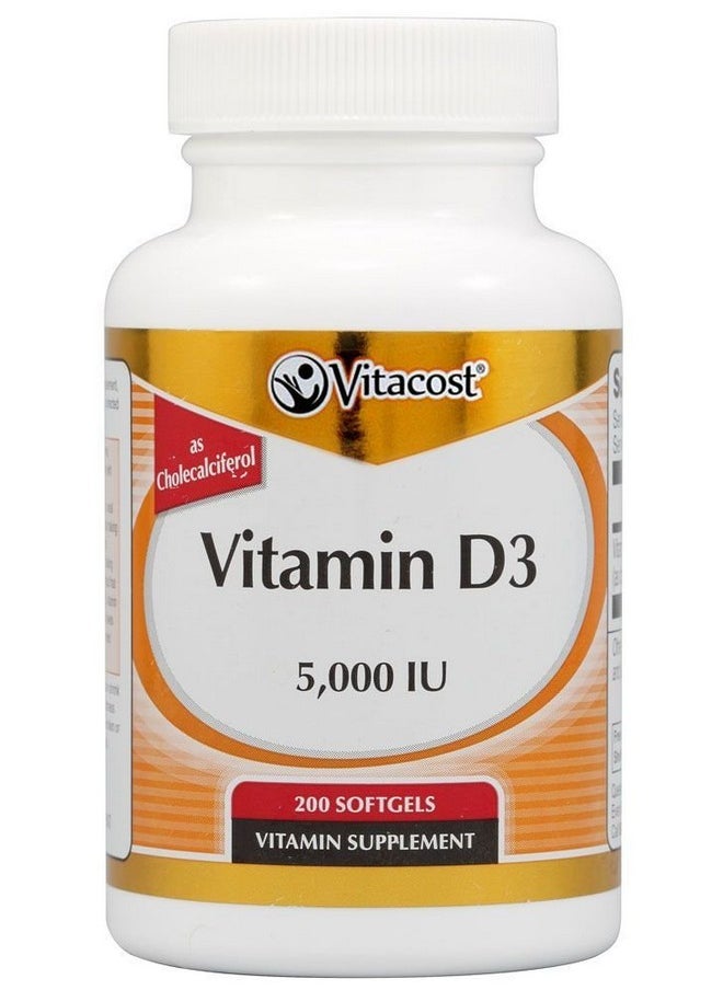 Vitacost Brand Vitacost Vitamin D3 5 000 Iu 200 Softgels  - Image 2