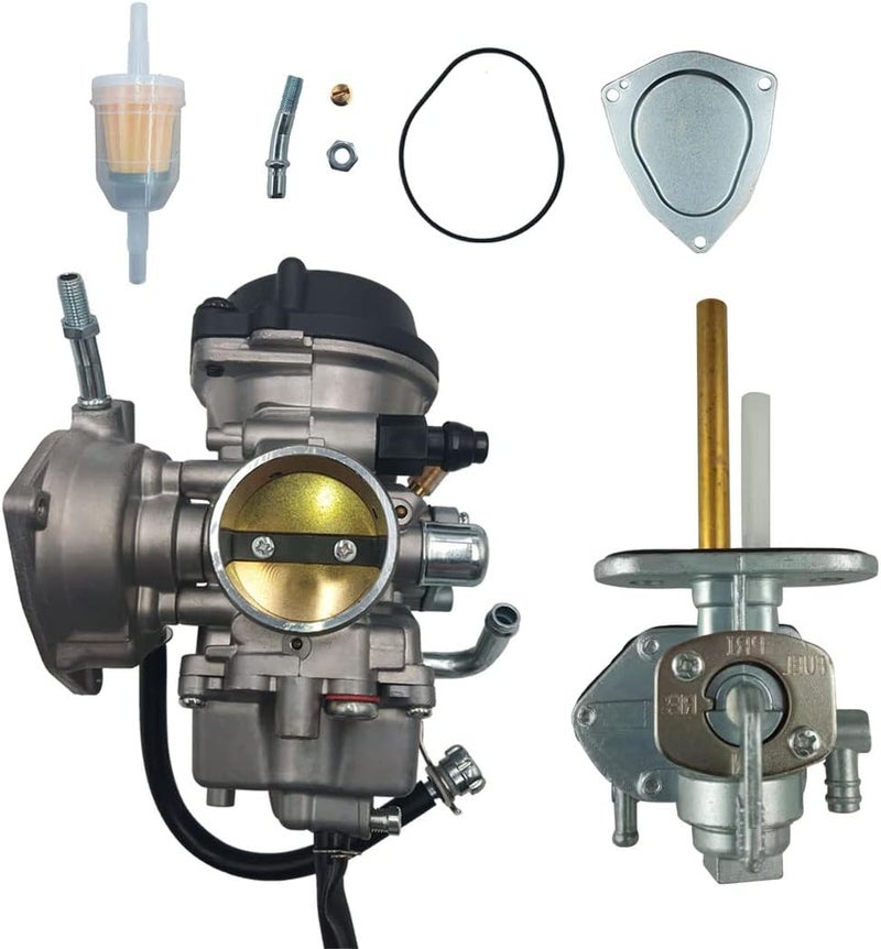 Partman Carburetor for Suzuki LTZ400 LTZ 400 Quad Sport ATV with Fuel Valve Petcock (2003-2007) - Image 1