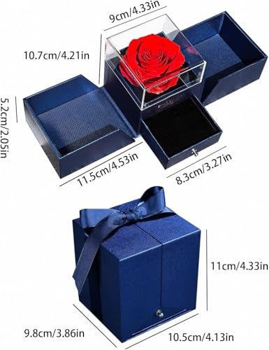 HipTree Preserved Red Real Rose -Eternal Forever Flowers Rose,Gifts for Mothe's Day Birthday Anniversary Women Mom Wife Grandma Daughter Her Christmas Valentines Day. - Image 2