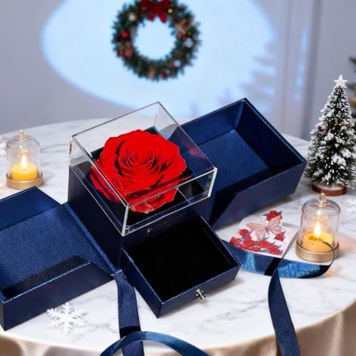 HipTree Preserved Red Real Rose -Eternal Forever Flowers Rose,Gifts for Mothe's Day Birthday Anniversary Women Mom Wife Grandma Daughter Her Christmas Valentines Day. - Image 5