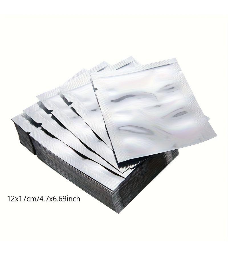 Silver Foil Mylar Vacuum Bags 10 Pack 7.87x11.81inch For Food Storage - Image 1