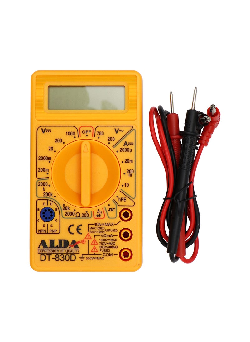 ALDA Digital Multimeter - Yellow  - Image 1