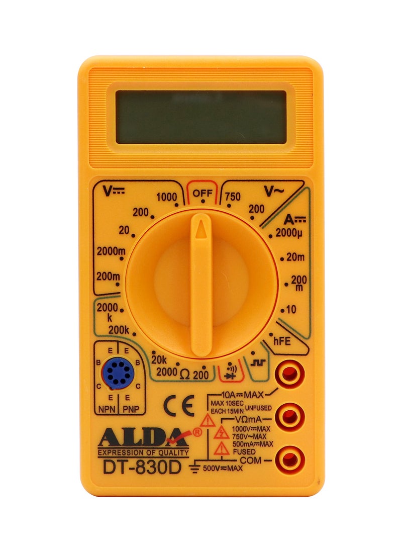 ALDA Digital Multimeter - Yellow  - Image 3