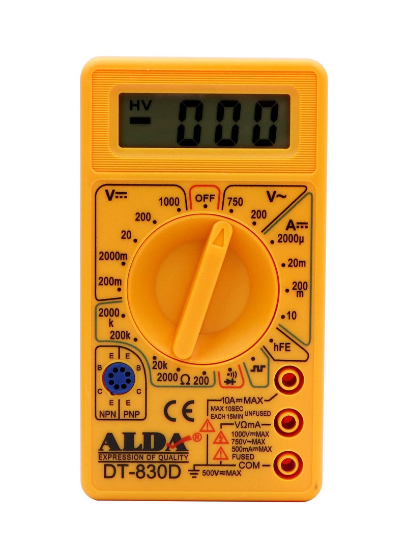 ALDA Digital Multimeter - Yellow  - Image 2