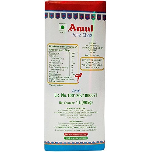 Amul Pure Ghee, 1 Liter Carton - Image 2
