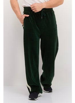 GANT Men Regular Fit Velour Straight Leg Pants, Storm Green  - Image 1