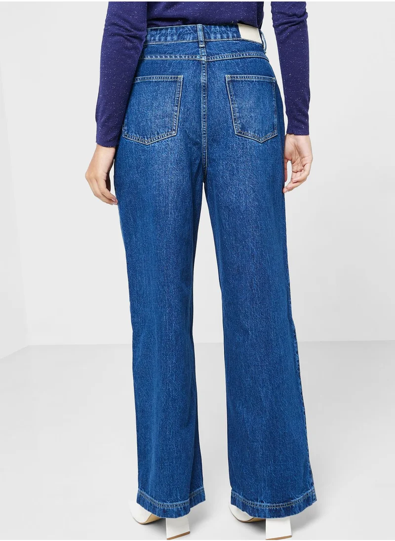 WHISTLES High Waist Straight Jeans