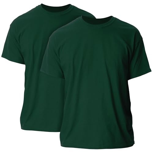 Gildan Adult Ultra Cotton T-Shirt, Style G2000, Multipack, Forest Green (2-Pack), Medium - Image 1
