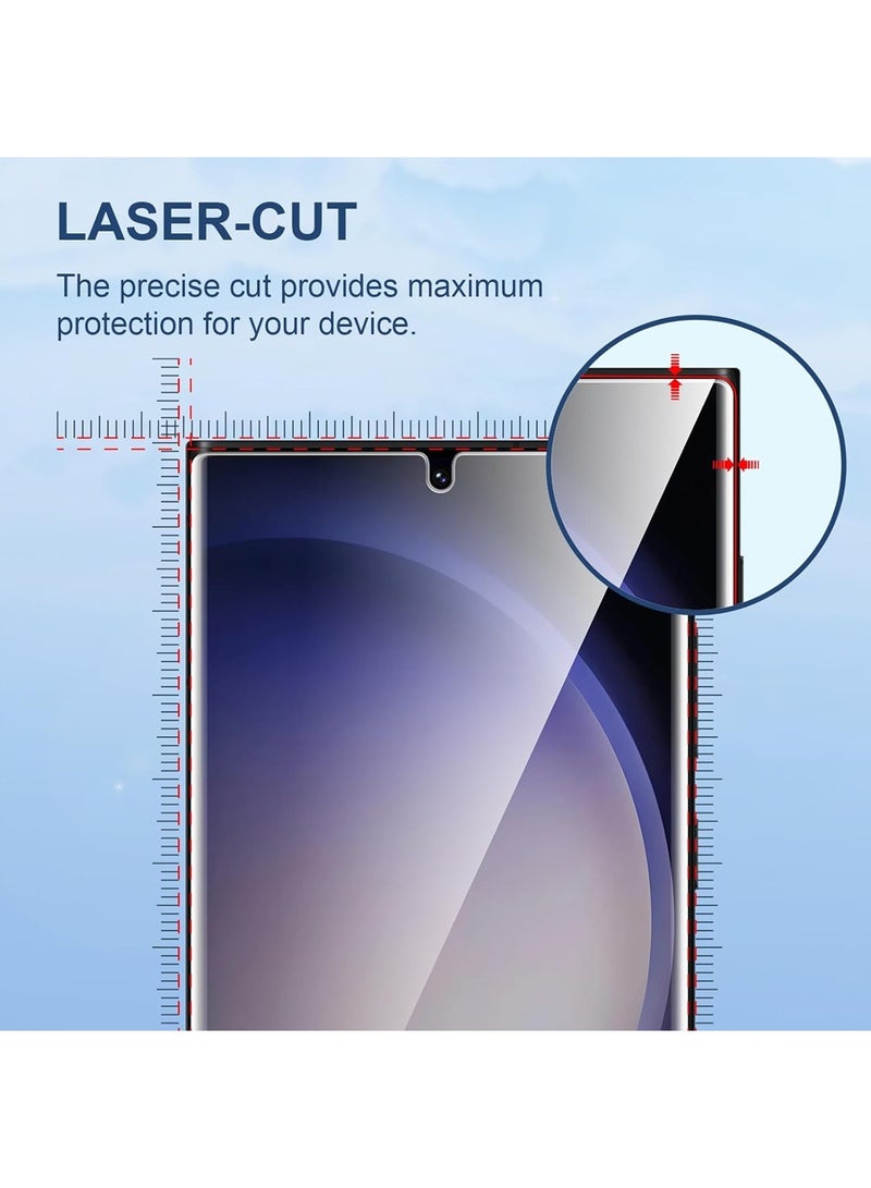 2 Pack Samsung Galaxy S23 ULTRA Hydrogel Screen Protector (2023) Case Cover Friendly Flexible Film 【Fingerprint Reader,Easy to install】 Bubble-Free Protection Phone Accessories - Image 5