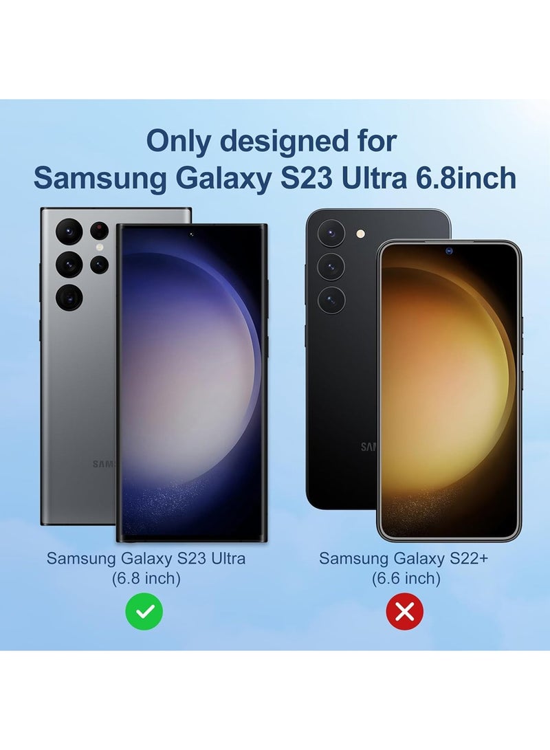 2 Pack Samsung Galaxy S23 ULTRA Hydrogel Screen Protector (2023) Case Cover Friendly Flexible Film 【Fingerprint Reader,Easy to install】 Bubble-Free Protection Phone Accessories - Image 4