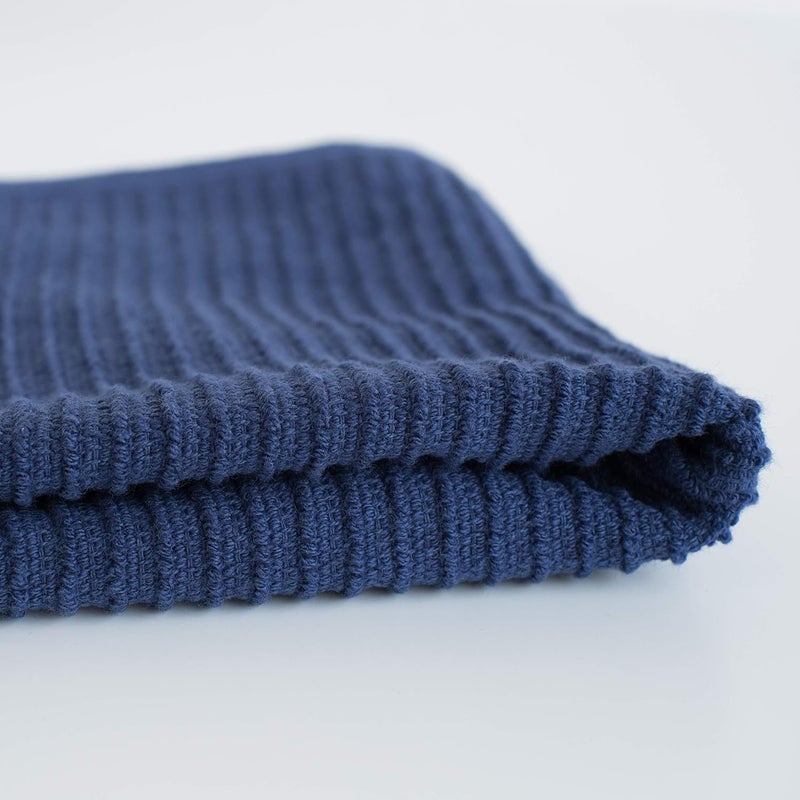 Now Designs Ripple Kitchen Dishcloth, Set of 4, Indigo Blue - Image 3
