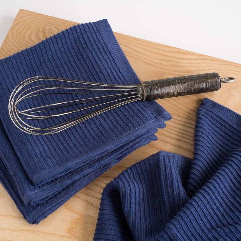 Now Designs Ripple Kitchen Dishcloth, Set of 4, Indigo Blue - Image 4