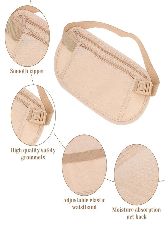 HMV MALL Upgraded Money Belt for Travel Hidden RFID Security Pouch Anti-Theft Passport Fanny Pack for Men&Women Present Gift money pouches for cash small travel money pouch under clothes for men Khaki - Image 5