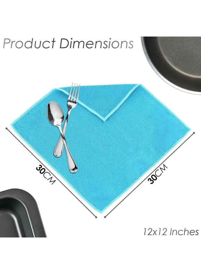 ام تي اس قطعة تنظيف من الألياف الدقيقة – منشفة فائقة الامتصاص، خالية من الوبر، متعددة الألوان – عبوة من 10 قطع للاستخدام المنزلي، المطبخ، تلميع السيارات، التجفيف، التلميع والتفصيل - Image 5