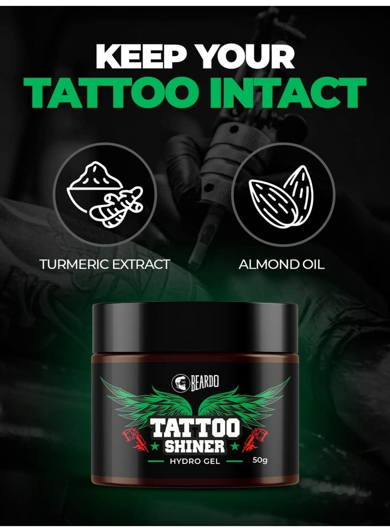 Beardo Tattoo Shiner Hydro Gel, 50g (Pack of 2) | Heals & Maintains Tattoo Ink | Tattoo Shiner for Men | Brighten & Shine Tatoo for Men - Image 3