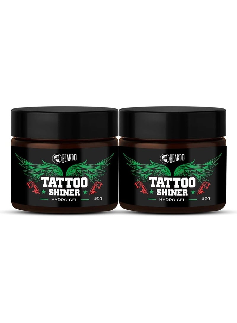 Beardo Tattoo Shiner Hydro Gel, 50g (Pack of 2) | Heals & Maintains Tattoo Ink | Tattoo Shiner for Men | Brighten & Shine Tatoo for Men - Image 1