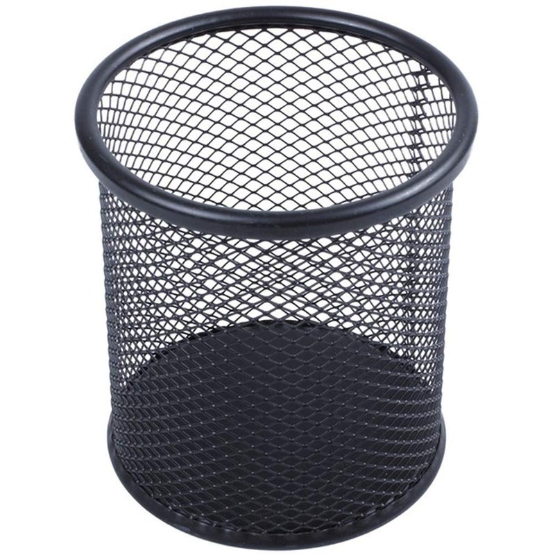 LAUER COSMETIC Nantu Mesh Pen Holder,Wire Metal Pencil Holder, for Desk Office Pen Organizer Black,Pen Cup Stationery Container Durable Pencil Case - Image 1