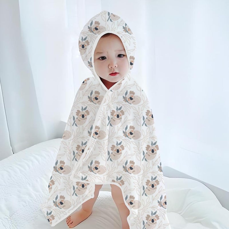 CoolaPeach Hooded Baby Towels for Newborn32x32 InchesBaby Bath Towels2PackHooded Towels for BabyInfantToddler and KidsKoala - Image 3