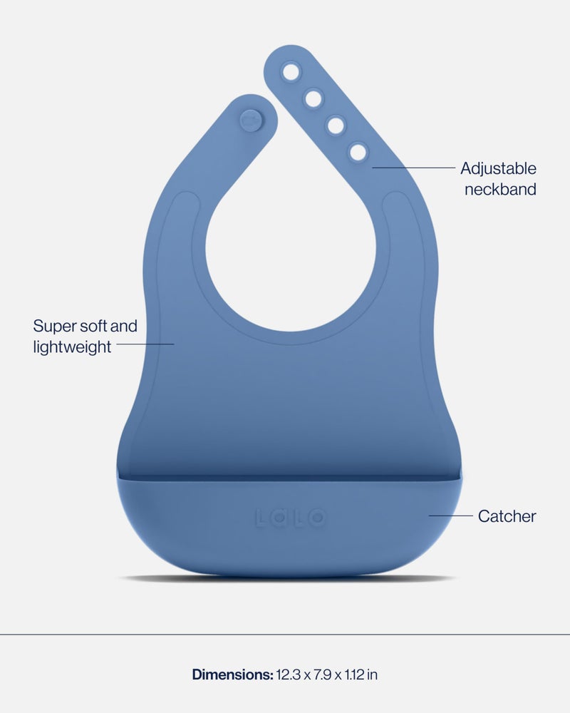 Lalo First Bites Starting Solids Silicone Baby Feeding Set with Suction Bowl, 2 Spoons and 1 Bib - 4-Piece Baby-Led Weaning Supplies - Non-Toxic Silicone Infant Tableware - Oatmeal - Image 5