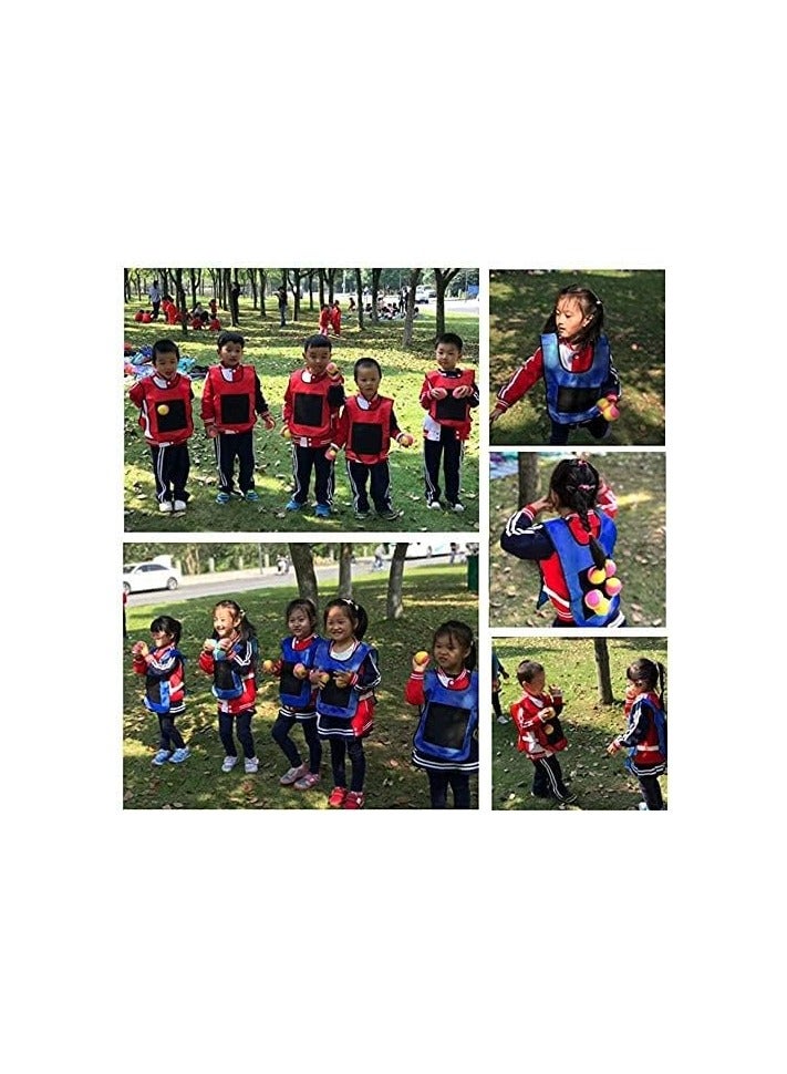 Dodgeball Game Set for Kids - 2 Sticky Target Vests & 10 Cotton Balls for Fun Indoor & Outdoor Family Play - Image 5
