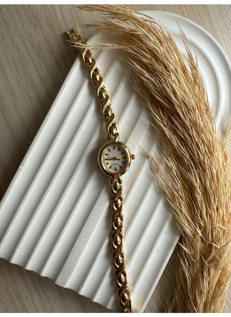 QUARTZ Retro Minimal Wicker Strap Vintage Women's Wristwatch Beaded Model  - Image 5