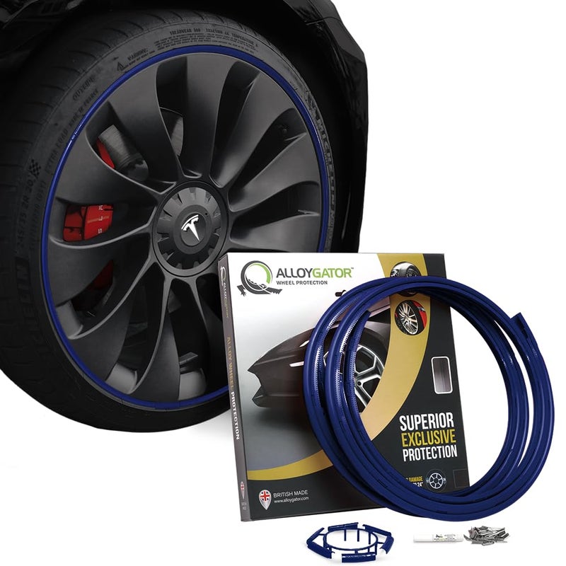 ALLOYGATOR AlloyGator Blue Alloy Wheel Protectors For Upto 24" Wheels | Fits All Cars | Premium Quality Rim Protectors | 15 Colours Available - Image 1