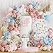 UAEYW Spring Wildflowers Balloon Arch Kit 153Pcs Pastel Pink Blue Balloon Garland Kit Daisy Flower Foil Balloons for Birthday Baby in Bloom Baby Shower Bridal Shower Wedding Wild One Party Decorations - Image 3