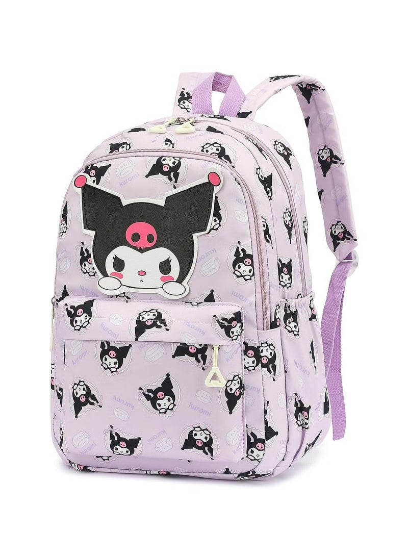 Beauenty Kuromi Schoolchildren Backpack Laptop Rucksack Backpack Schoolbag Cute Anime Backpack Girls Boys  - Image 2