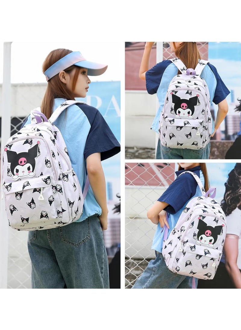 Beauenty Kuromi Schoolchildren Backpack Laptop Rucksack Backpack Schoolbag Cute Anime Backpack Girls Boys  - Image 5
