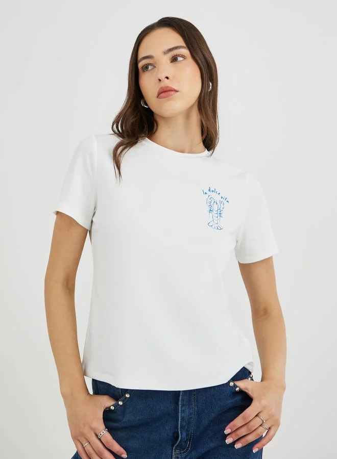 Take Two Take Two Graphic Print Short Sleeve T-Shirt