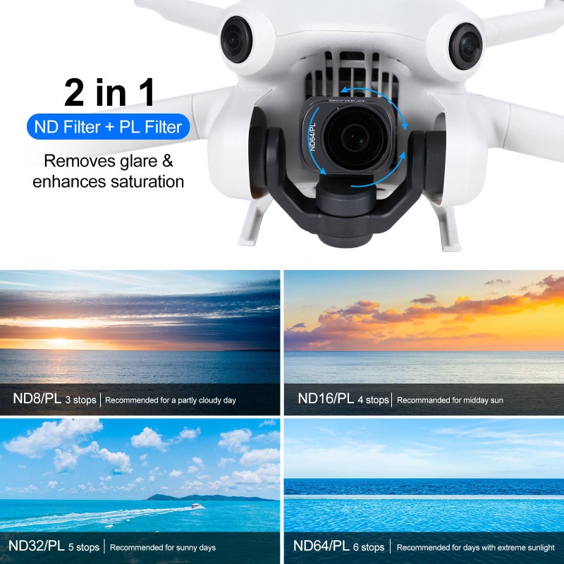 Skyreat SKYREAT CPL Camera Lens Filters Set for DJI Mini 4 Pro Accessories (CPL)  - Image 3