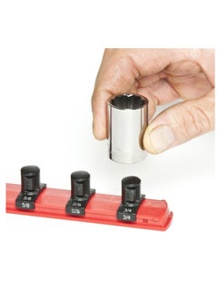 Bukela 8-Inch Socket Organizer with 9 3/8-Inch Twist Lock Clips, Red  - Image 5