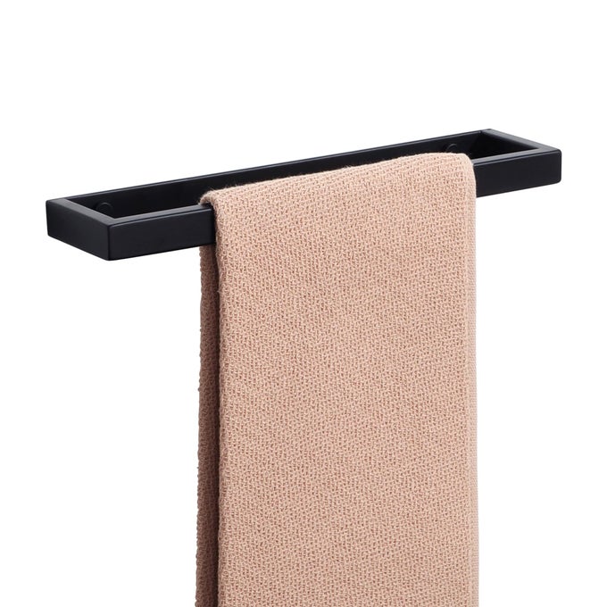 BATH TOWEL BARS12 INCH TOWEL HOLDER TOWEL RACKS FOR BATHROOM AND LAVATORYSUS304 STAINLESS STEEL HAND TOWEL HANGER TOWEL RAIL WALL MOUNTMATTE BLACK GJF030B