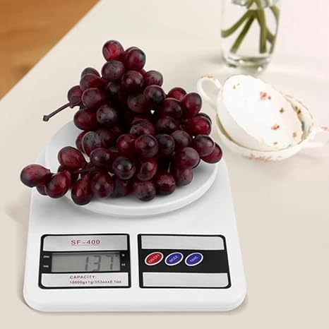 Fulkiza SF400 Weighing Scale Multipurpose Portable Electronic Digital Kitchen Weight Machine with Backlight Display 10 Kg Capacity - Image 3