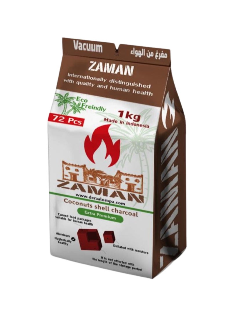 زمان مكعبات فحم جوز الهند الطبيعي ١٠٠٪؜ - 1000 جم